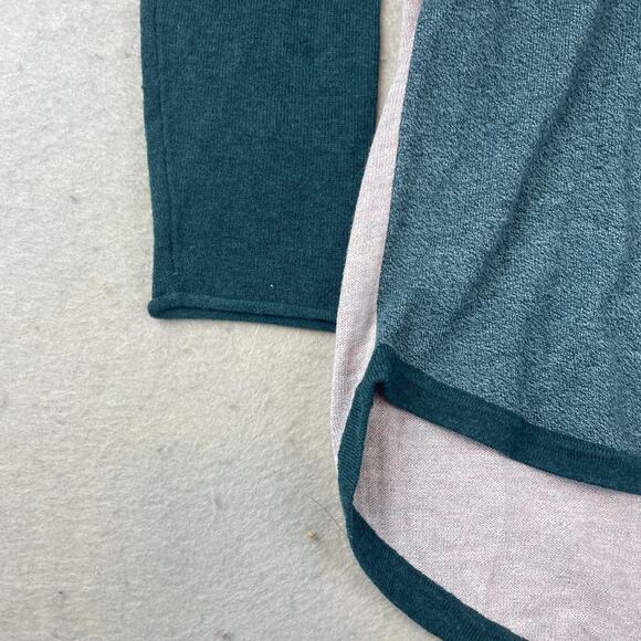 Smartwool Shadow Womens Sz M Colorblock Crew Sweater Pine Green - Picture 2 of 10